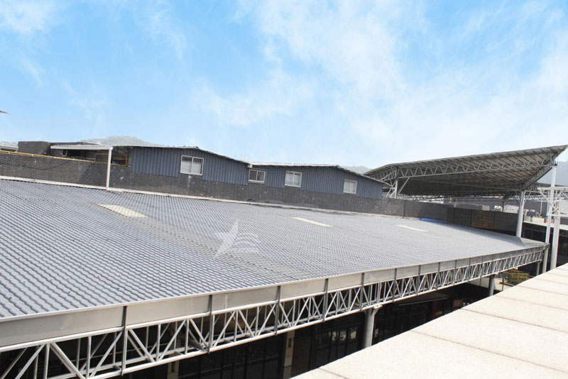 钢结构+杭州合成树脂瓦屋面建筑体系在中国得到广泛应用